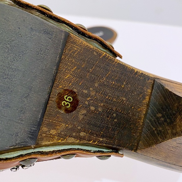 Miu Miu Wood Embroidered Clogs - 36 - Picture 8 of 11